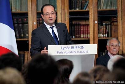 François Hollande au lycée Buffon